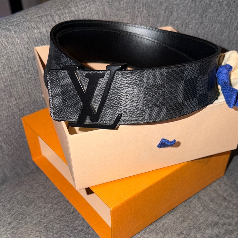Louis Vuitton Black Checkered Belt Bag